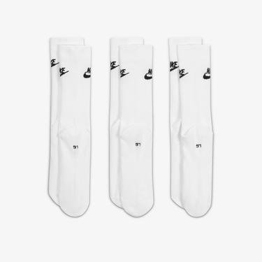  Nike Sportswear Everyday Essential Cr 3'lü Unisex Beyaz Çorap