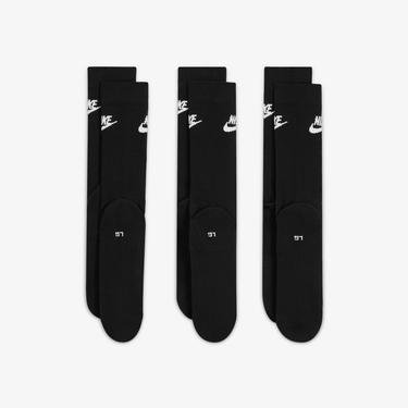  Nike Sportswear Everyday Essential Cr 3'lü Unisex Siyah Çorap