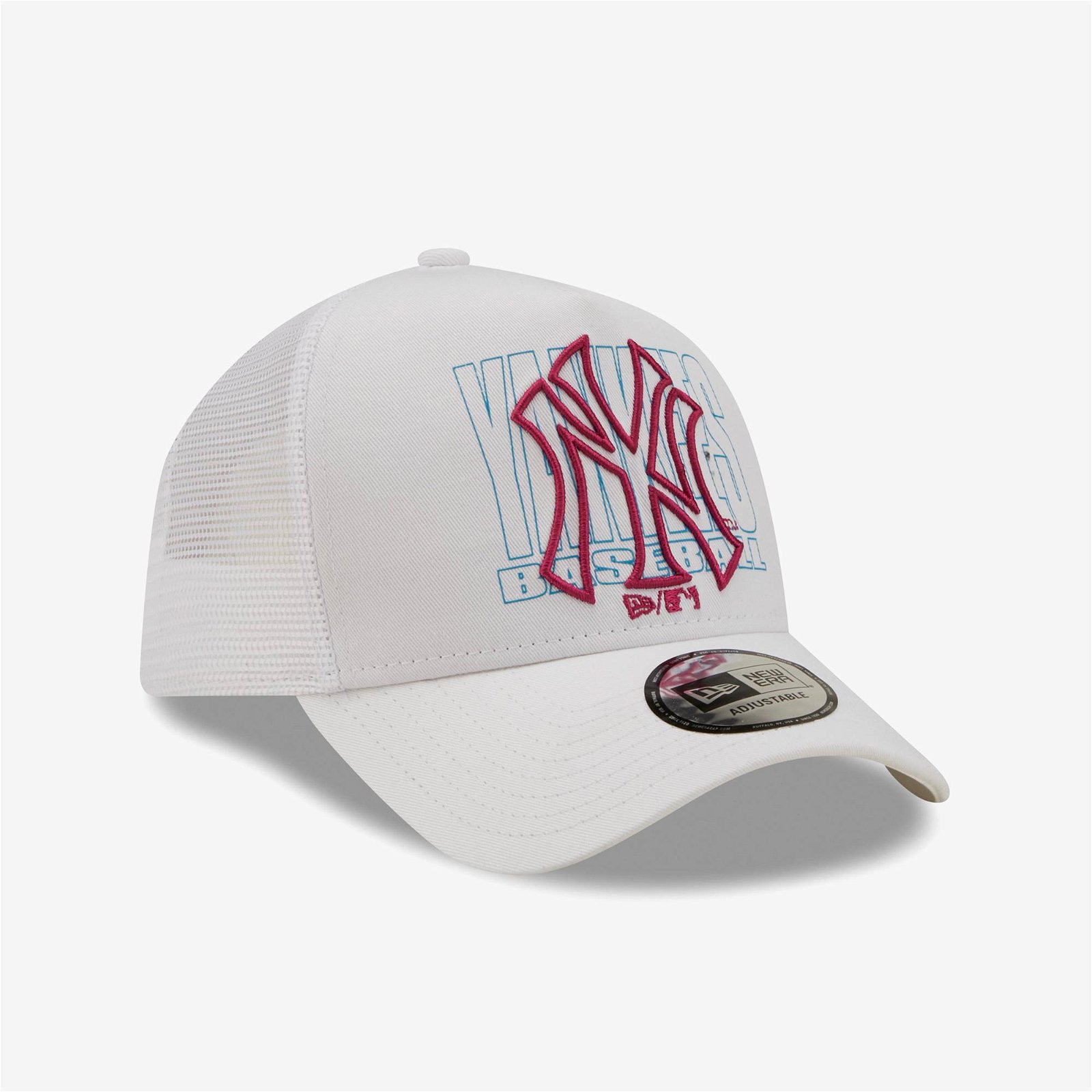 New Era New York Yankees Logo A-Frame Trucker Unisex Beyaz Şapka