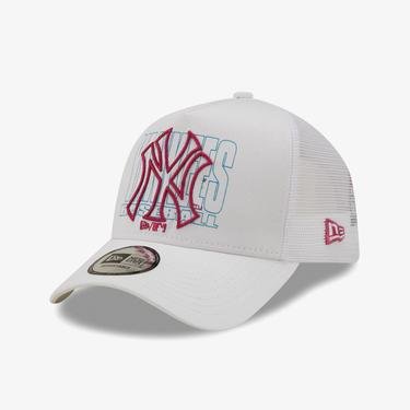  New Era New York Yankees Logo A-Frame Trucker Unisex Beyaz Şapka
