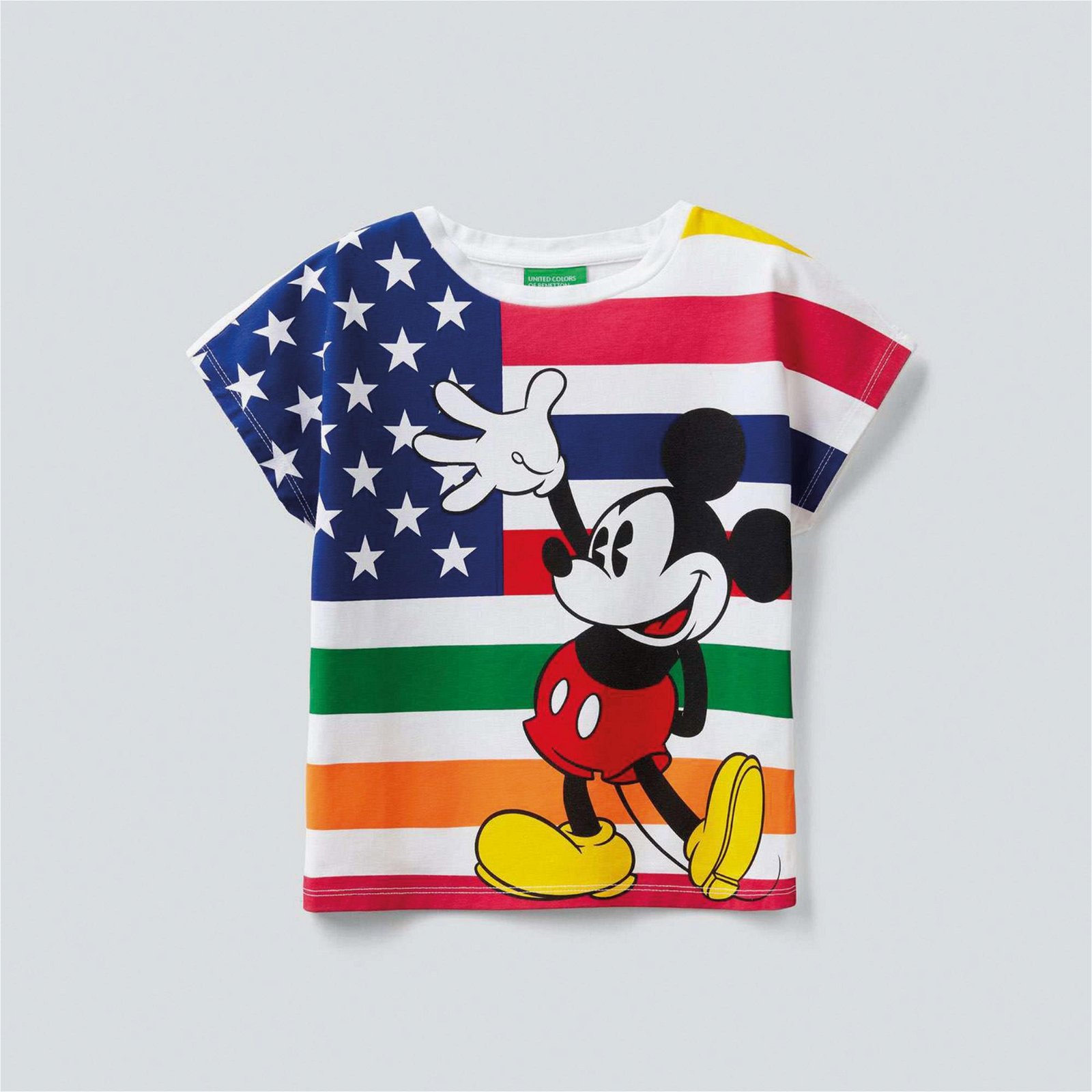 Benetton KJ JCCxUCB Mickey Mouse Çocuk Renkli T-Shirt