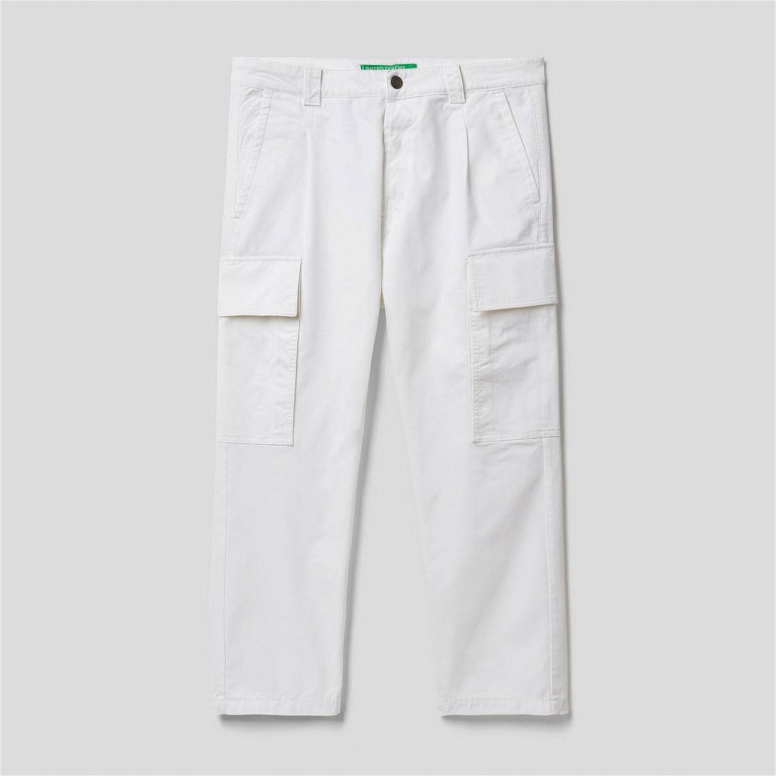 Benetton JCCxUCB Cep Detaylı Kargo Erkek Beyaz Pantolon