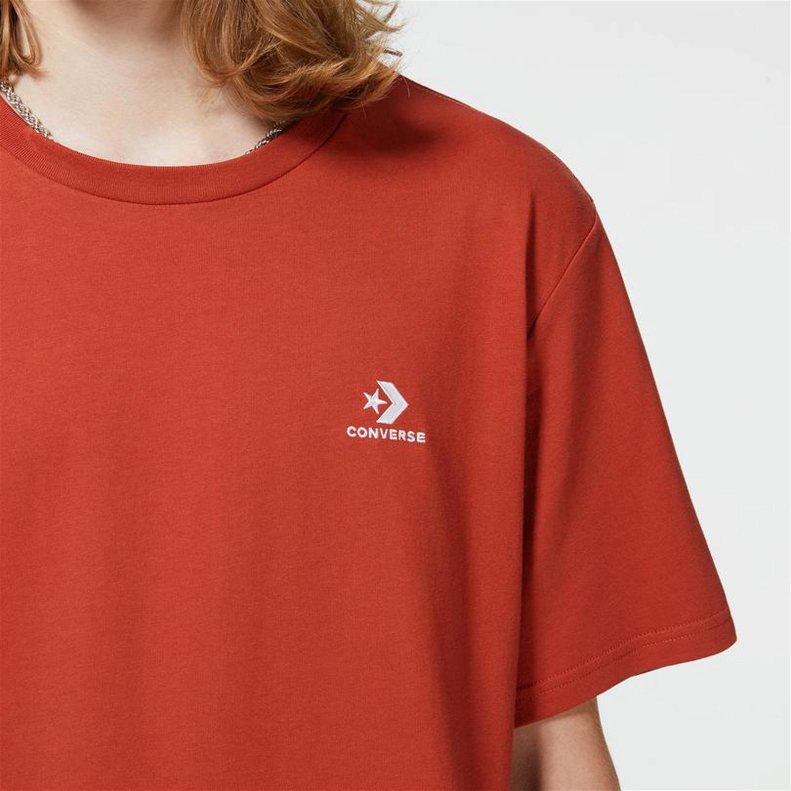 Converse Star Chevron Left Chest Fire Erkek Kırmızı T-Shirt
