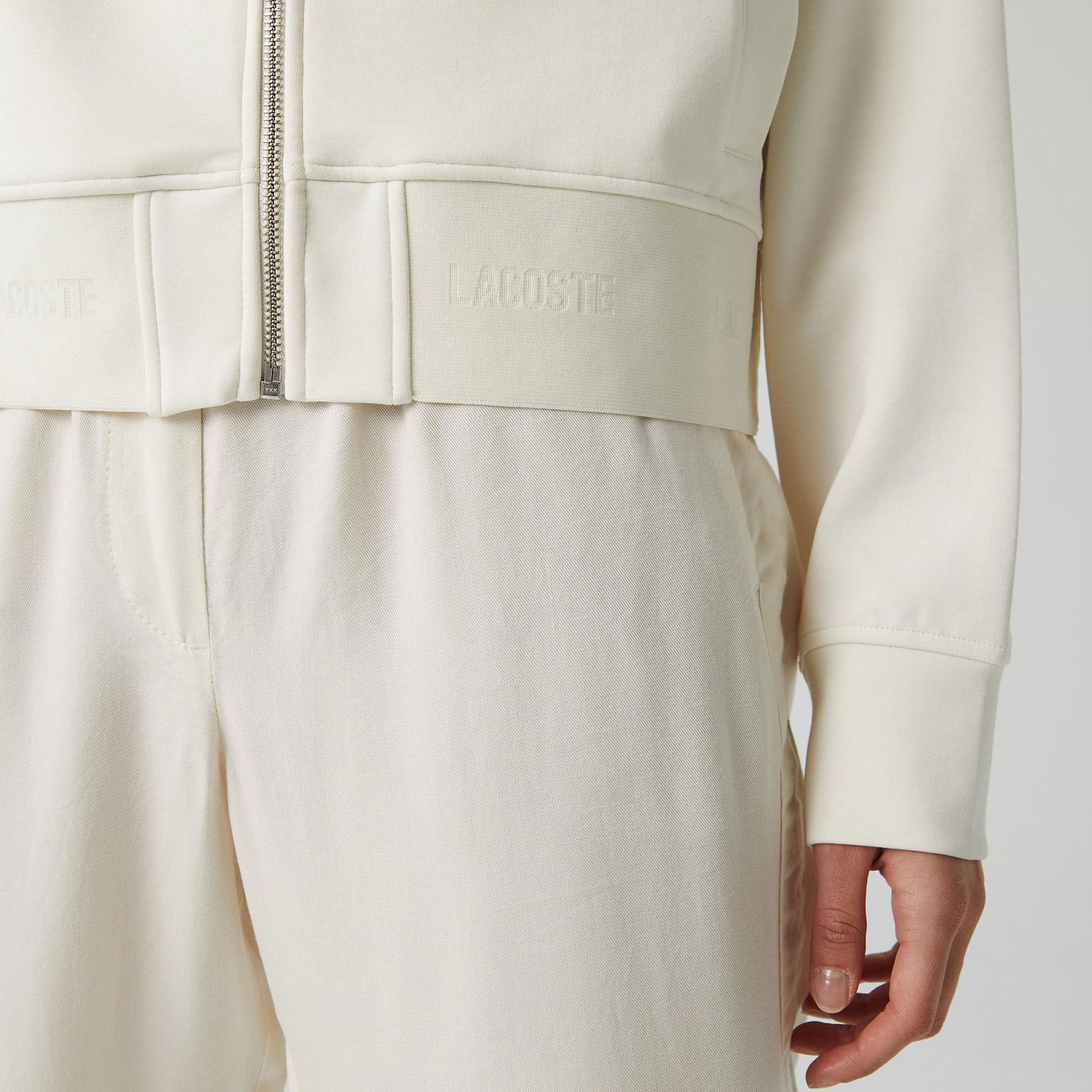 Lacoste Női kapucnis pulóver laza cipzárral