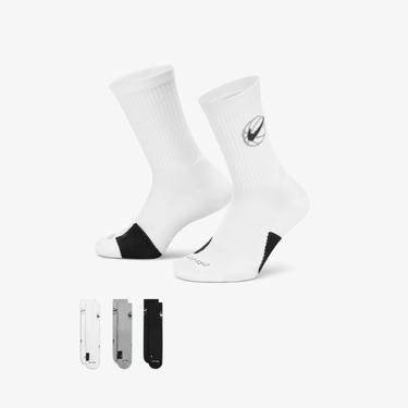  Nike Crew Everyday Baskeball 3'lü Unisex Renkli Çorap