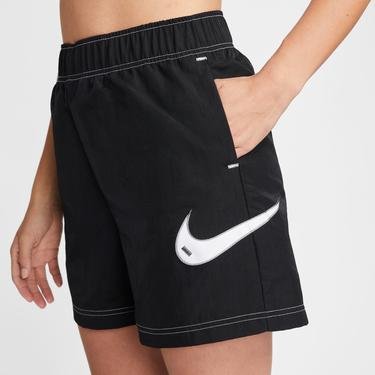  Nike Sportswear Swoosh Woven Kadın Siyah Şort