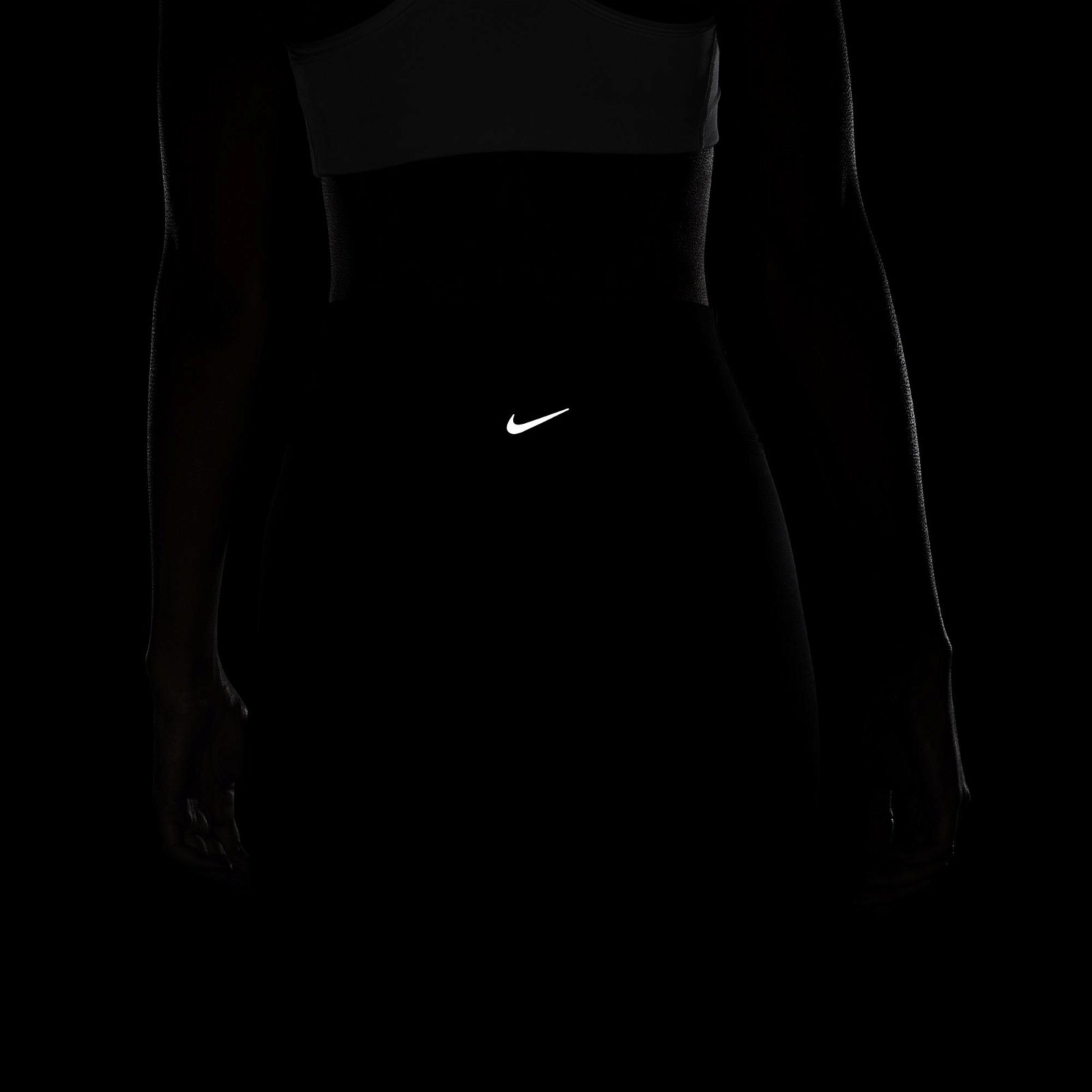 Nike Dri-Fit Swoosh Run Mid-rise 7/8 Kadın Siyah Tayt
