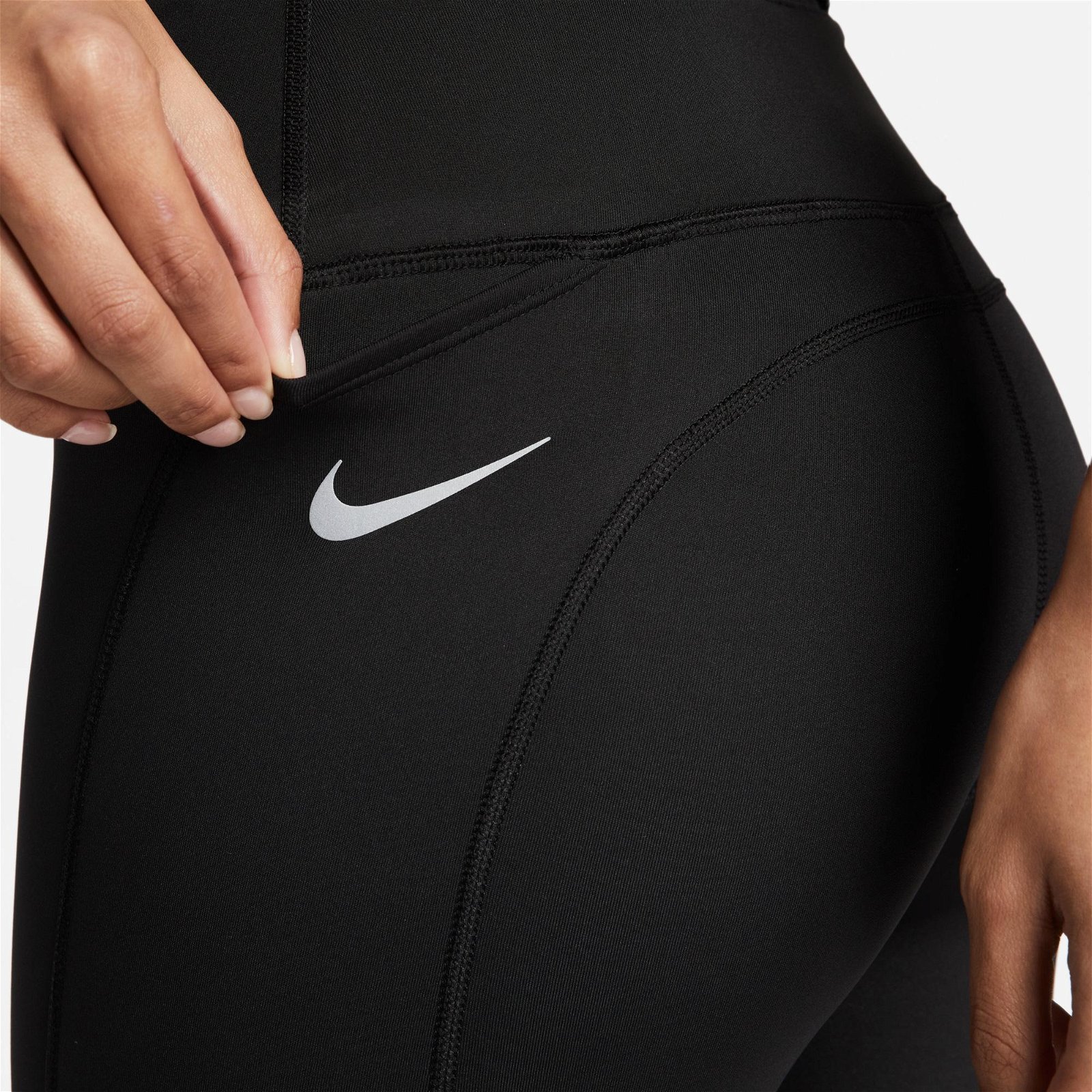 Nike Dri-Fit Fast Mid-rise 7/8 Kadın Siyah Tayt