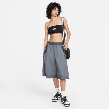  Nike Sportswear Air Pique Top Bandeau Kadın Siyah Askısız Bra