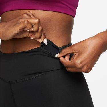  Nike Dri-Fit Swoosh Run Mid-rise 7/8 Kadın Siyah Tayt