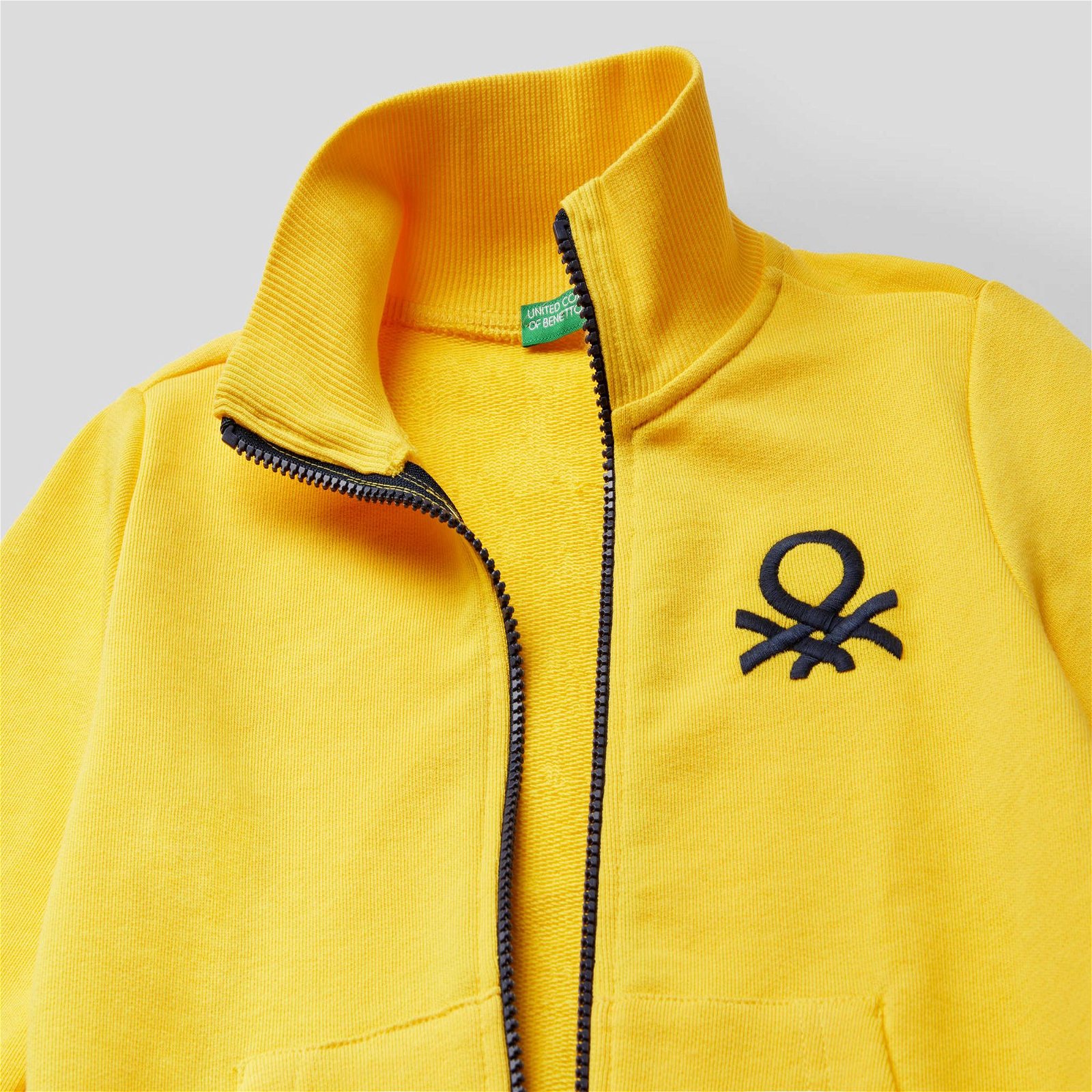 Benetton Logo Erkek Çocuk Sarı Sweatshirt