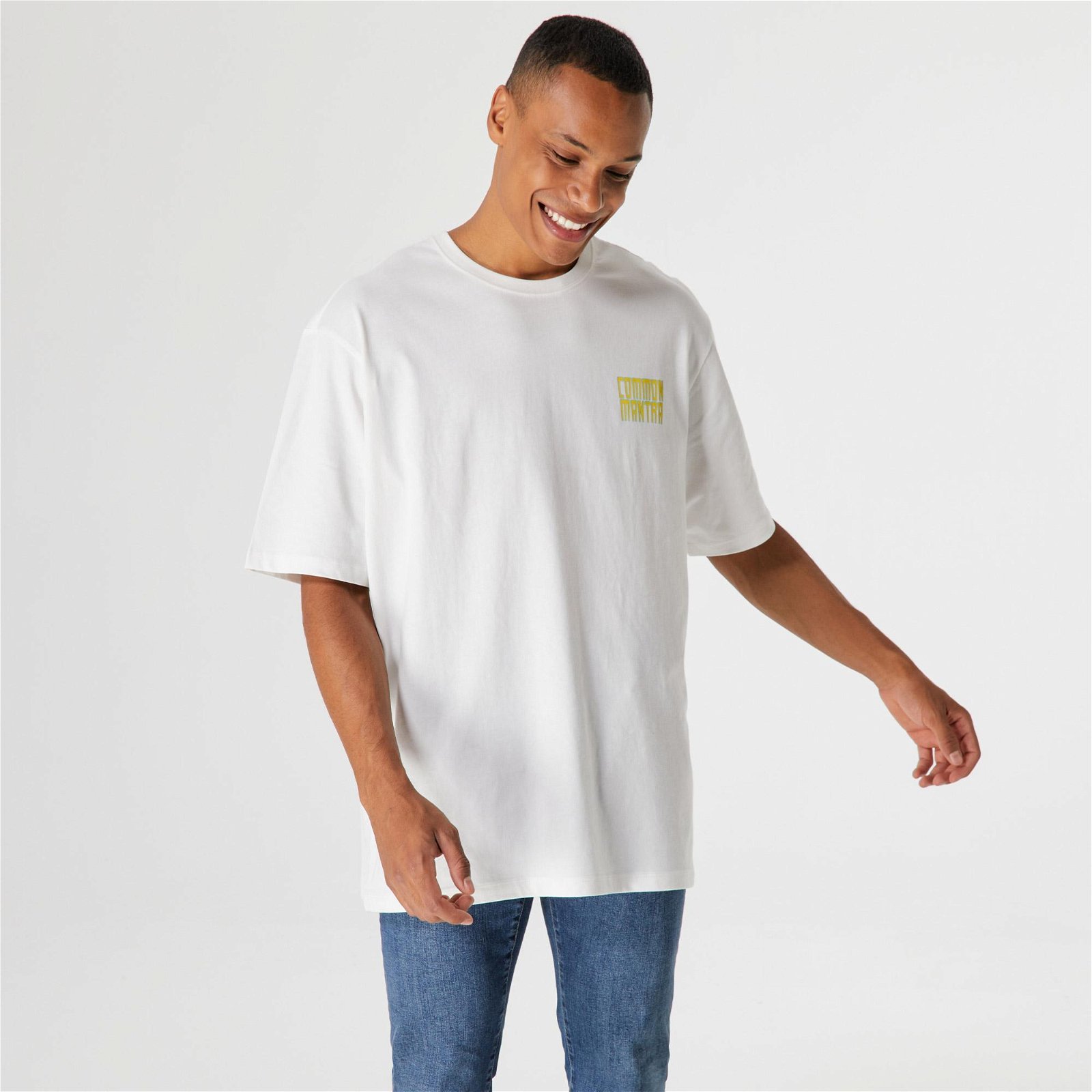 COMMON PEOPLE Silenzio Baskılı Unisex Beyaz T-Shirt