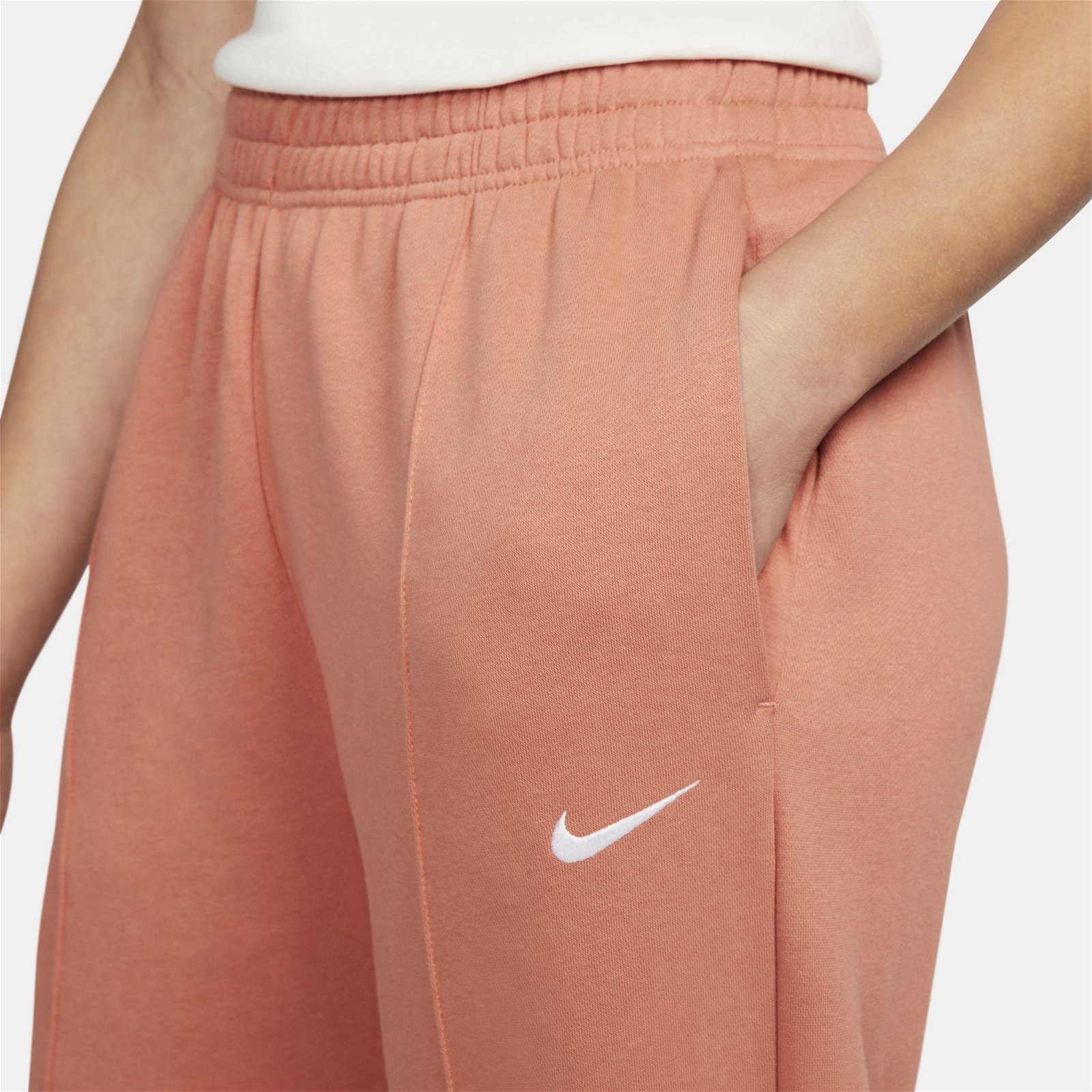 Nike Sportswear Essential Collection Fleece Kadın Somon Eşofman Altı