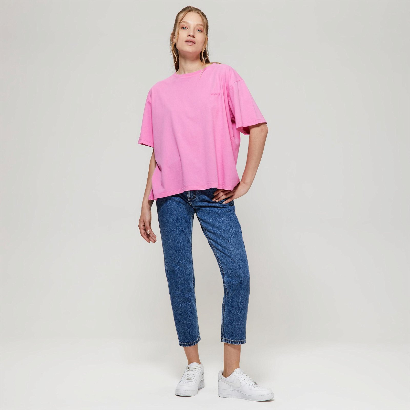 Kity Boof Oversize T-Shirt Candy Kadın Pembe T-Shirt
