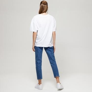  Kity Boof Oversize T-Shirt Amsterdam Kadın Beyaz T-Shirt