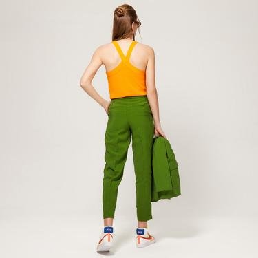  Benetton Crop Kadın Yeşil Pantolon