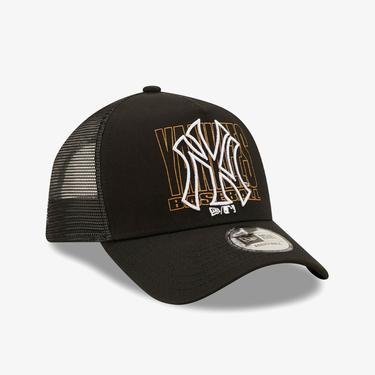  New Era New York Yankees Logo A-Frame Trucker Unisex Siyah Şapka