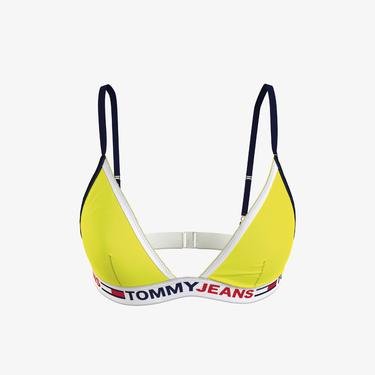  Tommy Hilfiger Triangle Fixed Rp Kadın Sarı Bikini Üstü