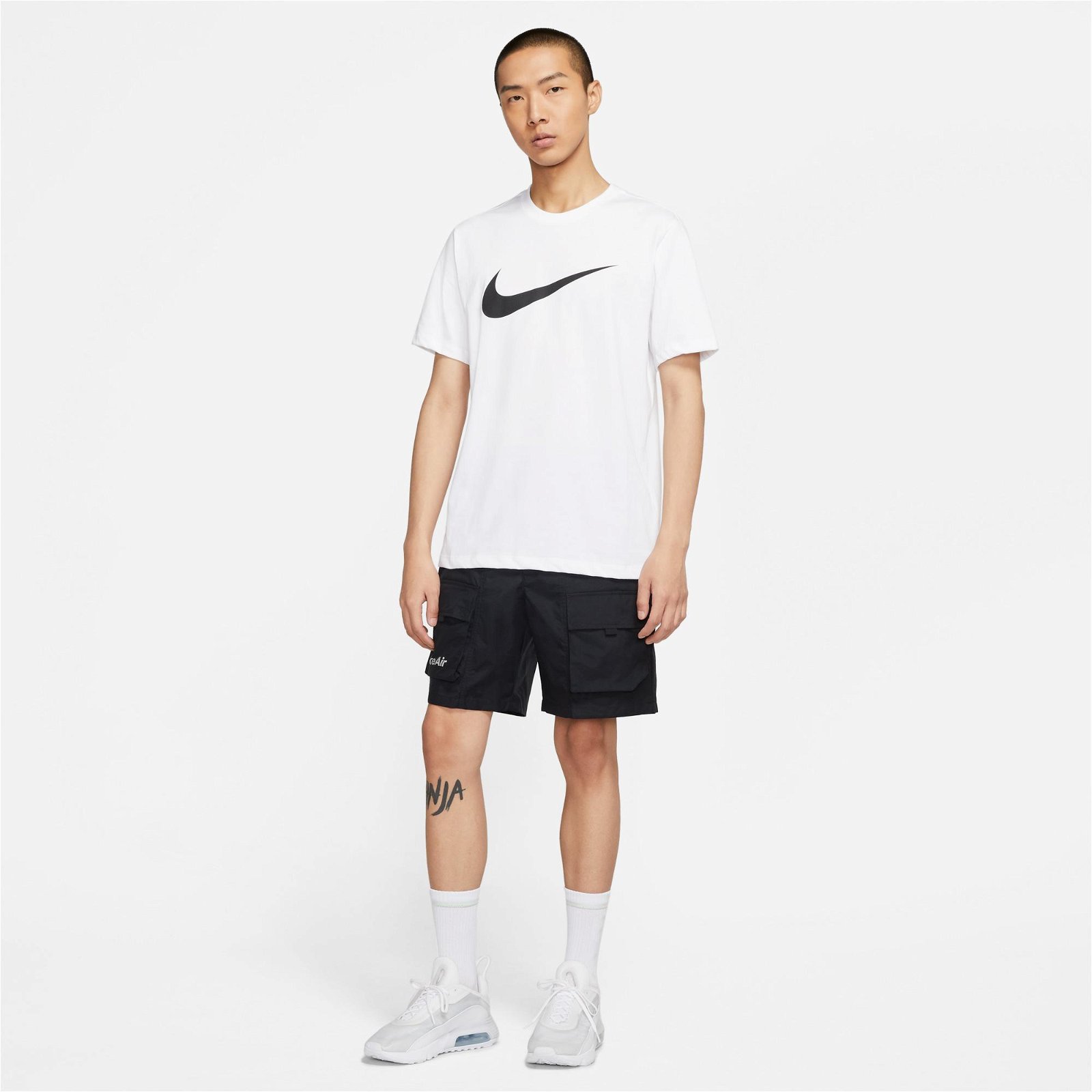 Nike Sportswear Icon Swoosh Erkek Beyaz T-Shirt