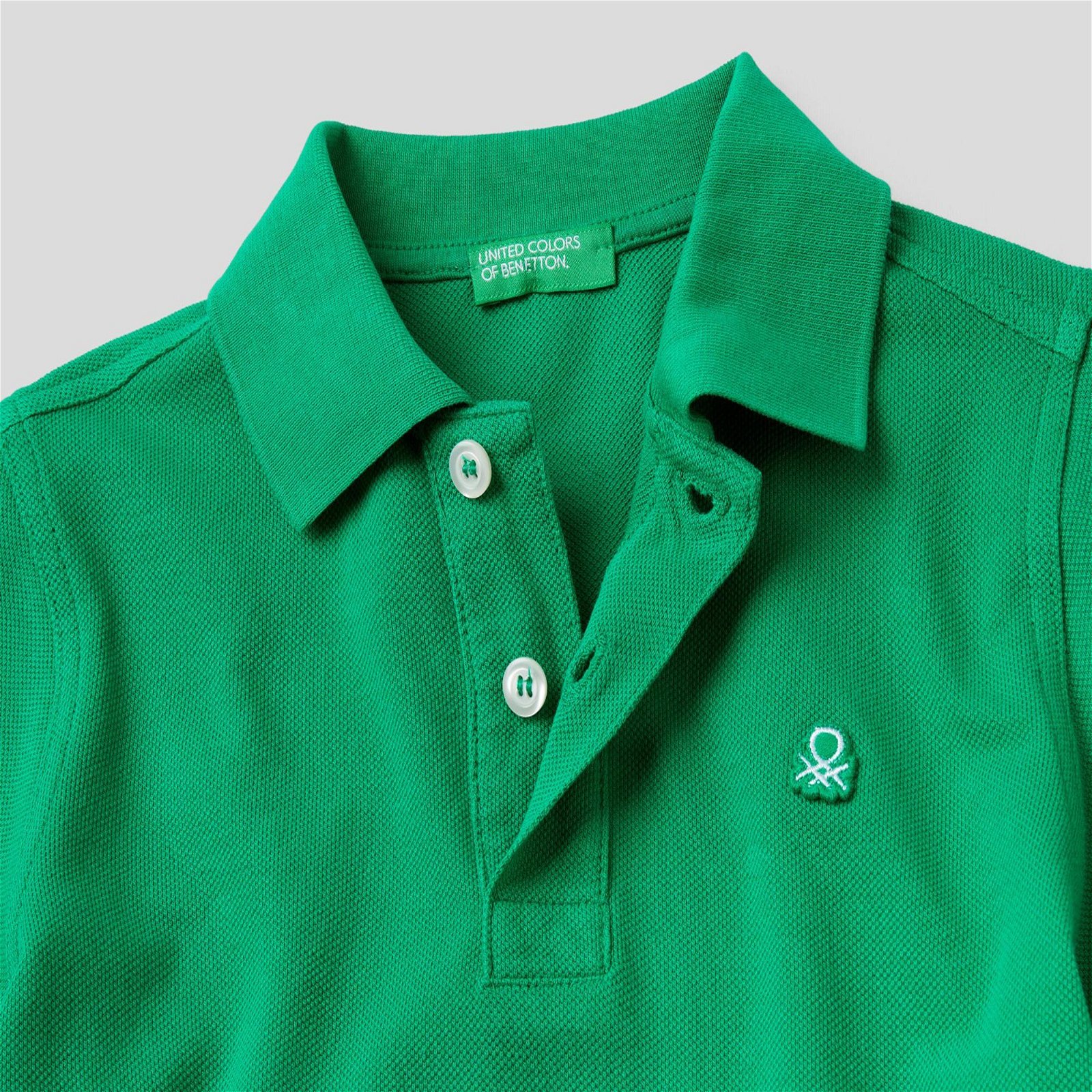 Benetton Logolu Çocuk Yeşil T-Shirt
