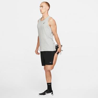  Nike Dri-Fit Tank Solid Erkek Gri Kolsuz T-Shirt