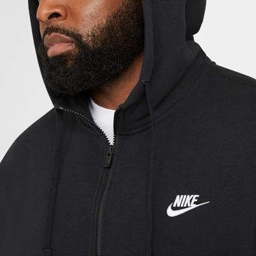  Nike Sportswear Club Hoodie Fz Bb Erkek Siyah Sweatshirt