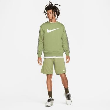  Nike Sportswear Repeat Fleece Crew Bb Erkek Yeşil Sweatshirt