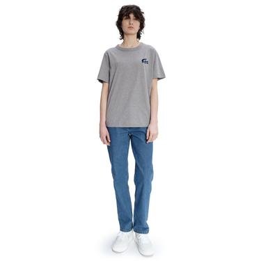  Lacoste X A.P.C Unisex Relaxed Fit Bisiklet Yaka Gri T-Shirt
