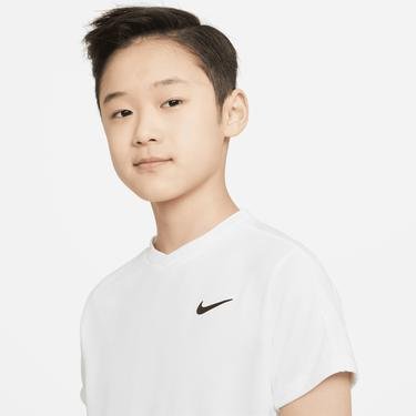  Nike Court Dri-FIT Victory Top Çocuk Beyaz T-Shirt