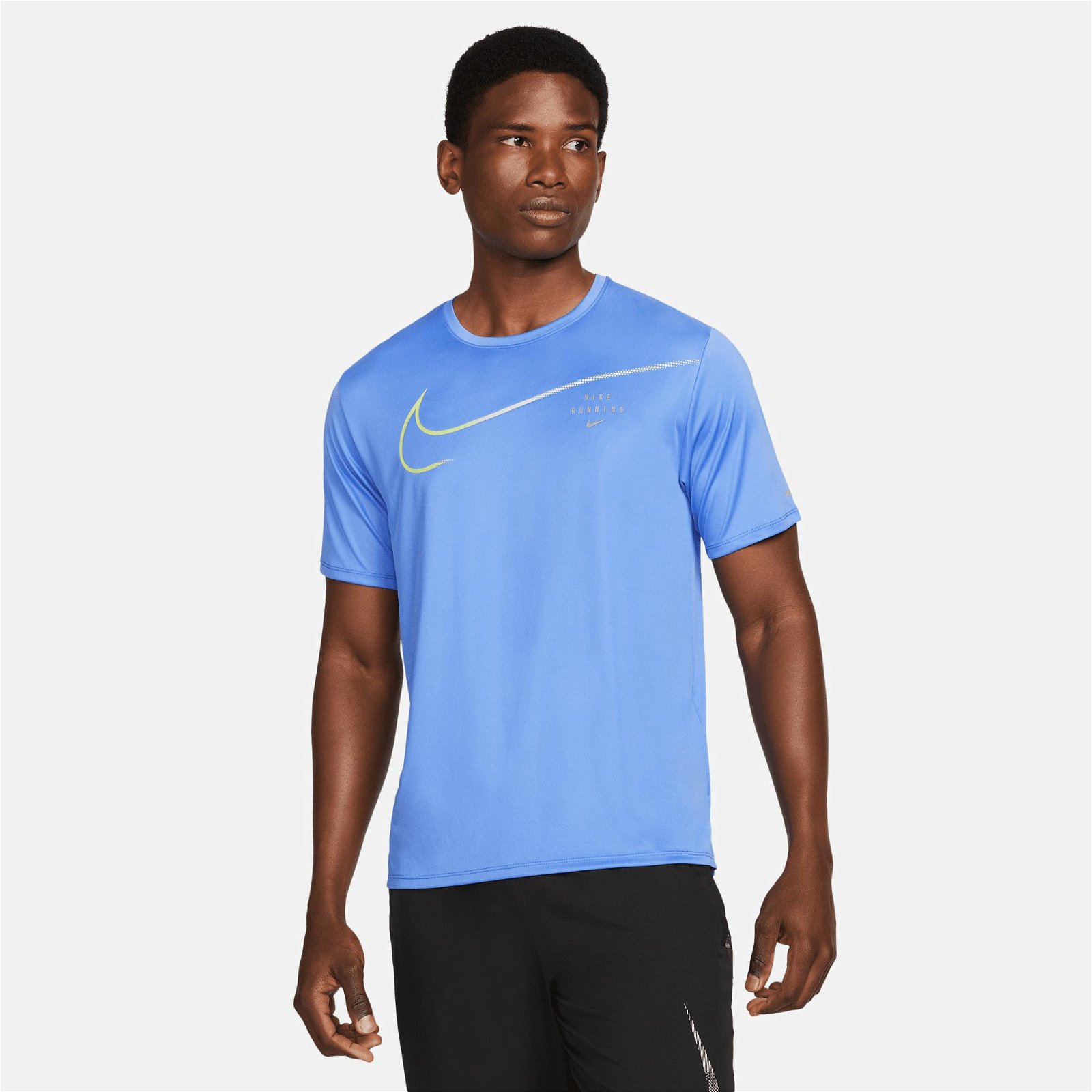 Nike Dri-FIT Run Division Miler Erkek Mavi T-Shirt