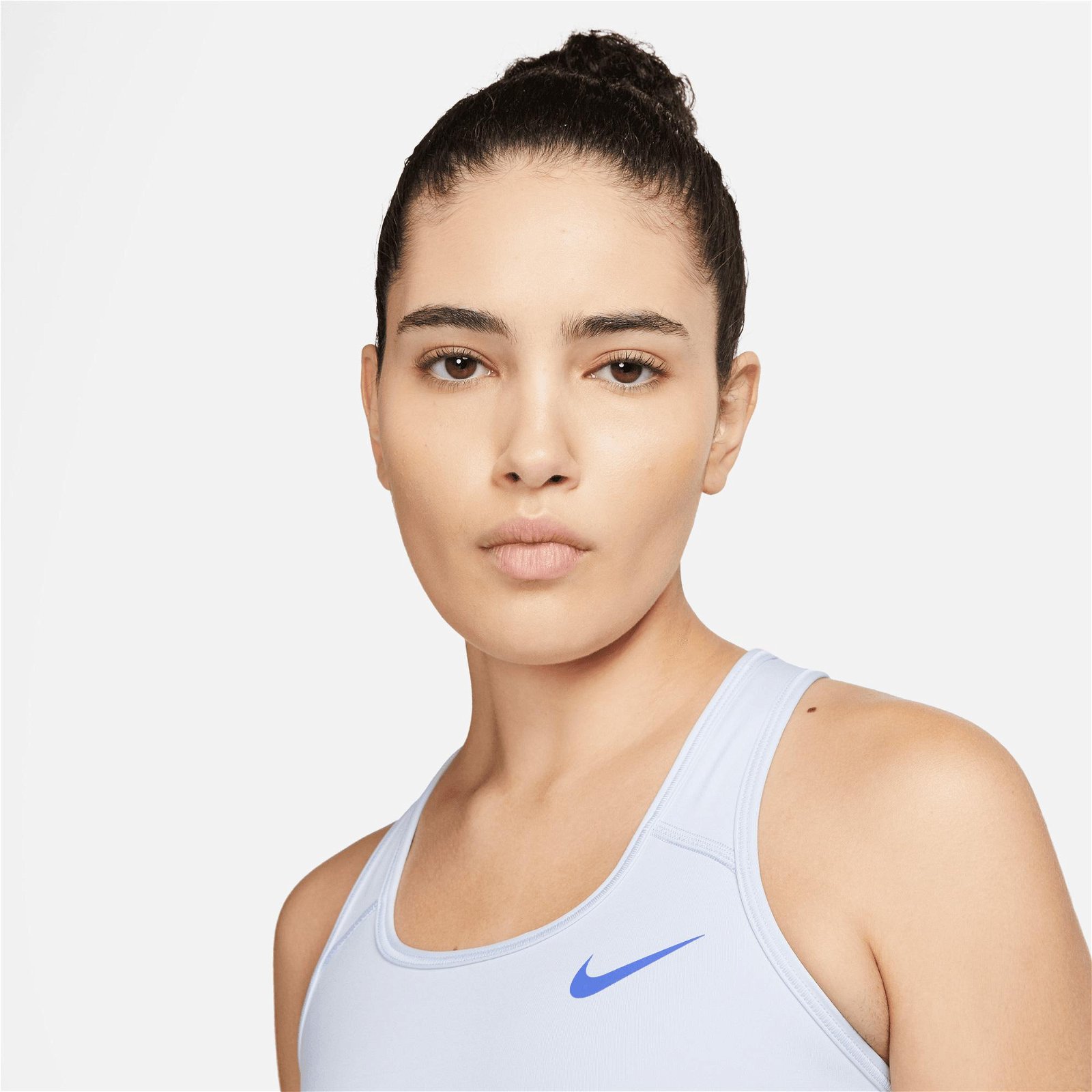 Nike Dri-Fit Swoosh Non-padded Kadın Mavi Bra