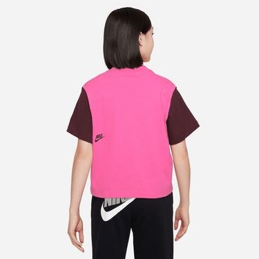  Nike Sportswear Essential Boxy Dance Çocuk Pembe T-Shirt