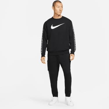 Nike Sportswear Repeat SwooshFleece Crew Bb Erkek Siyah Sweatshirt