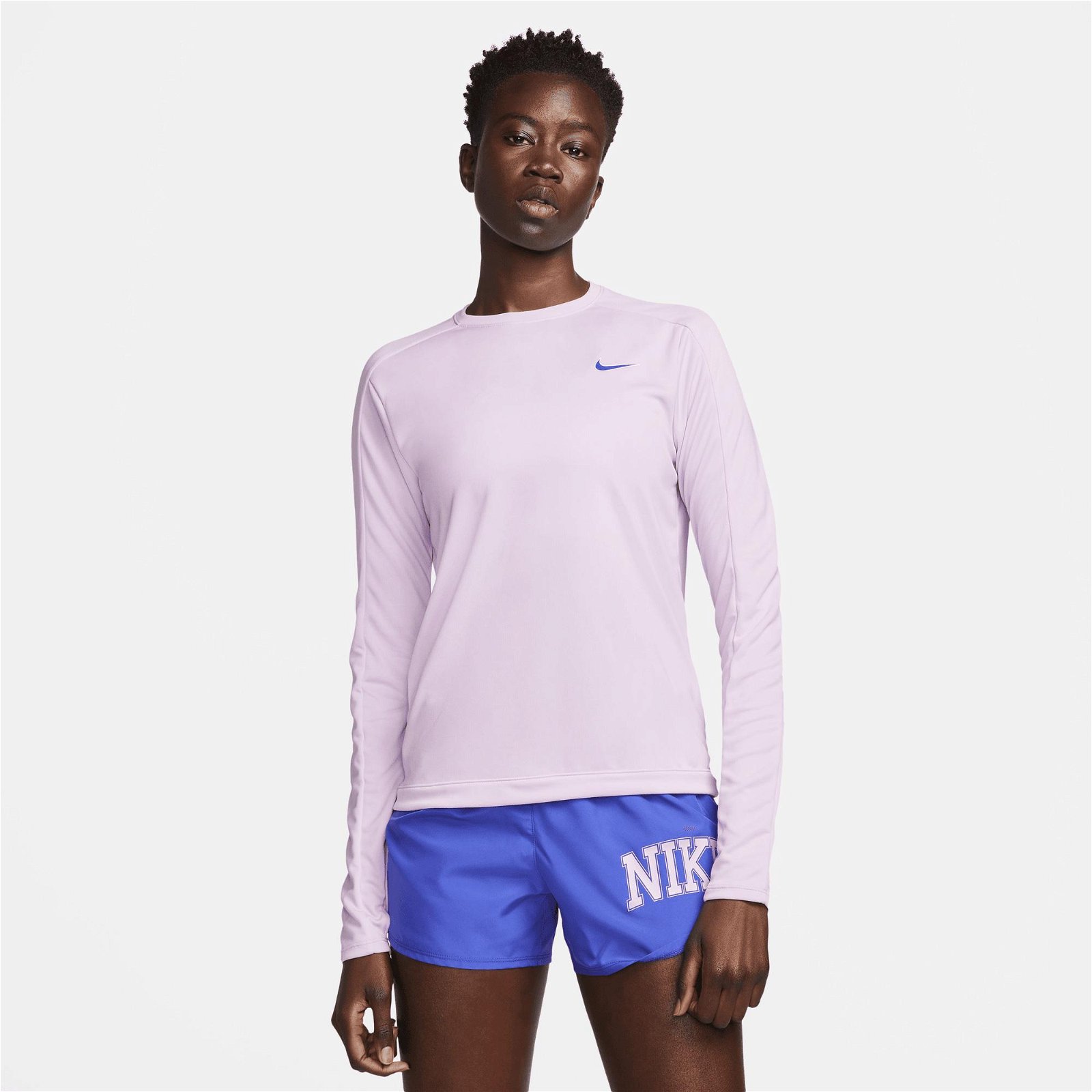 Nike Dri-FIT Swoosh Run Pacer Midlayer Kadın Mor Sweatshirt