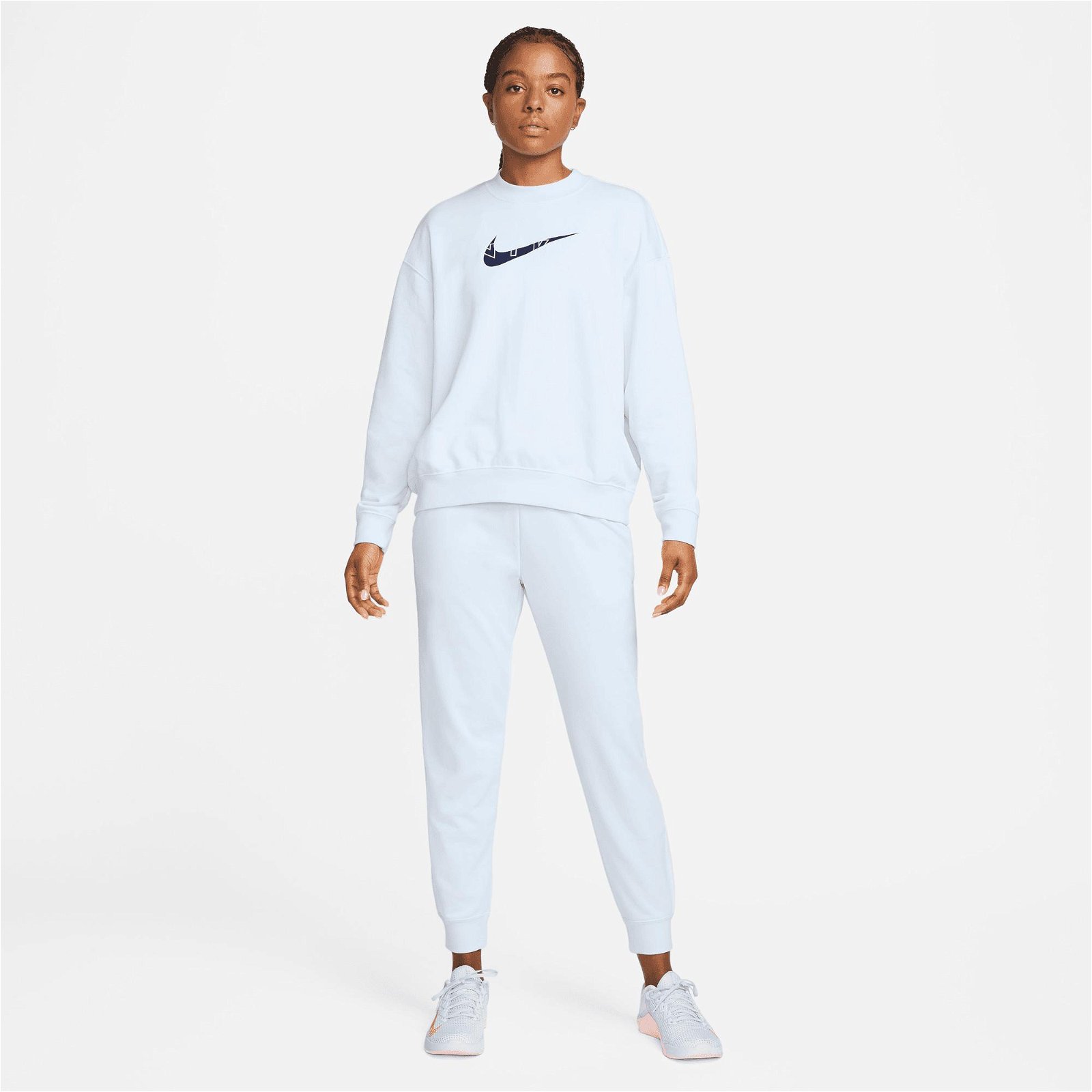 Nike Dri-FIT Gt Ft Gx Crew Kadın Mavi Sweatshirt