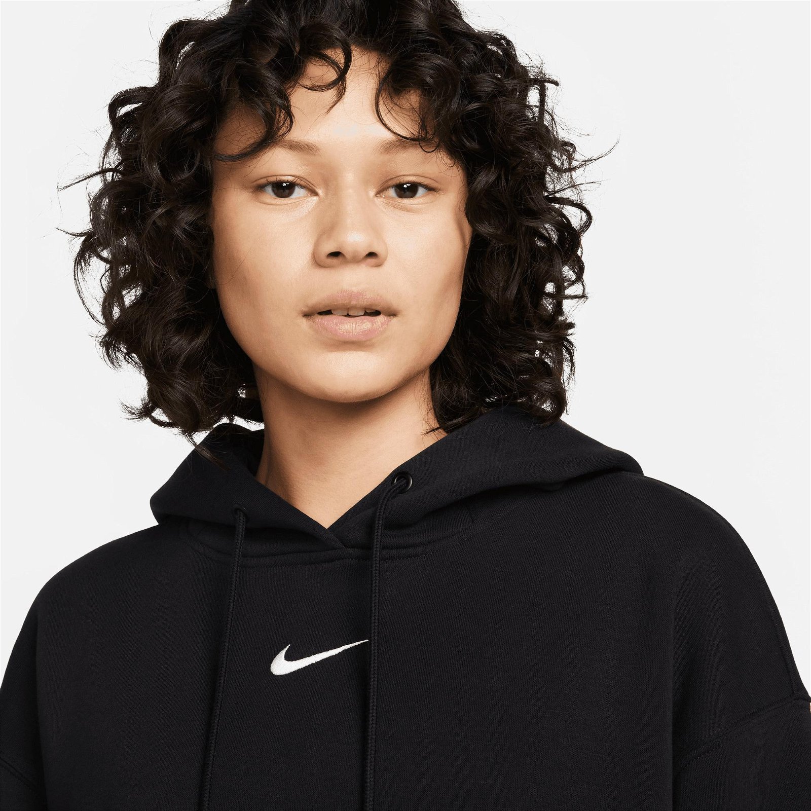 Nike Sportswear Phnx Fleece Os Po Hoodie Kadın Siyah Sweatshirt