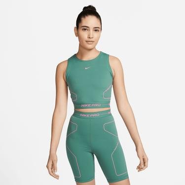  Nike Pro Dri-FIT Kadın Yeşil Crop Top T-Shirt