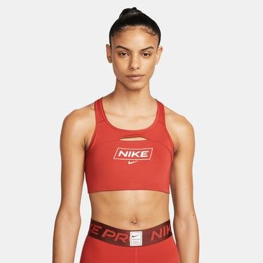  Nike Pro Dri-FIT Swoosh Pro Kadın Kırmızı Bra