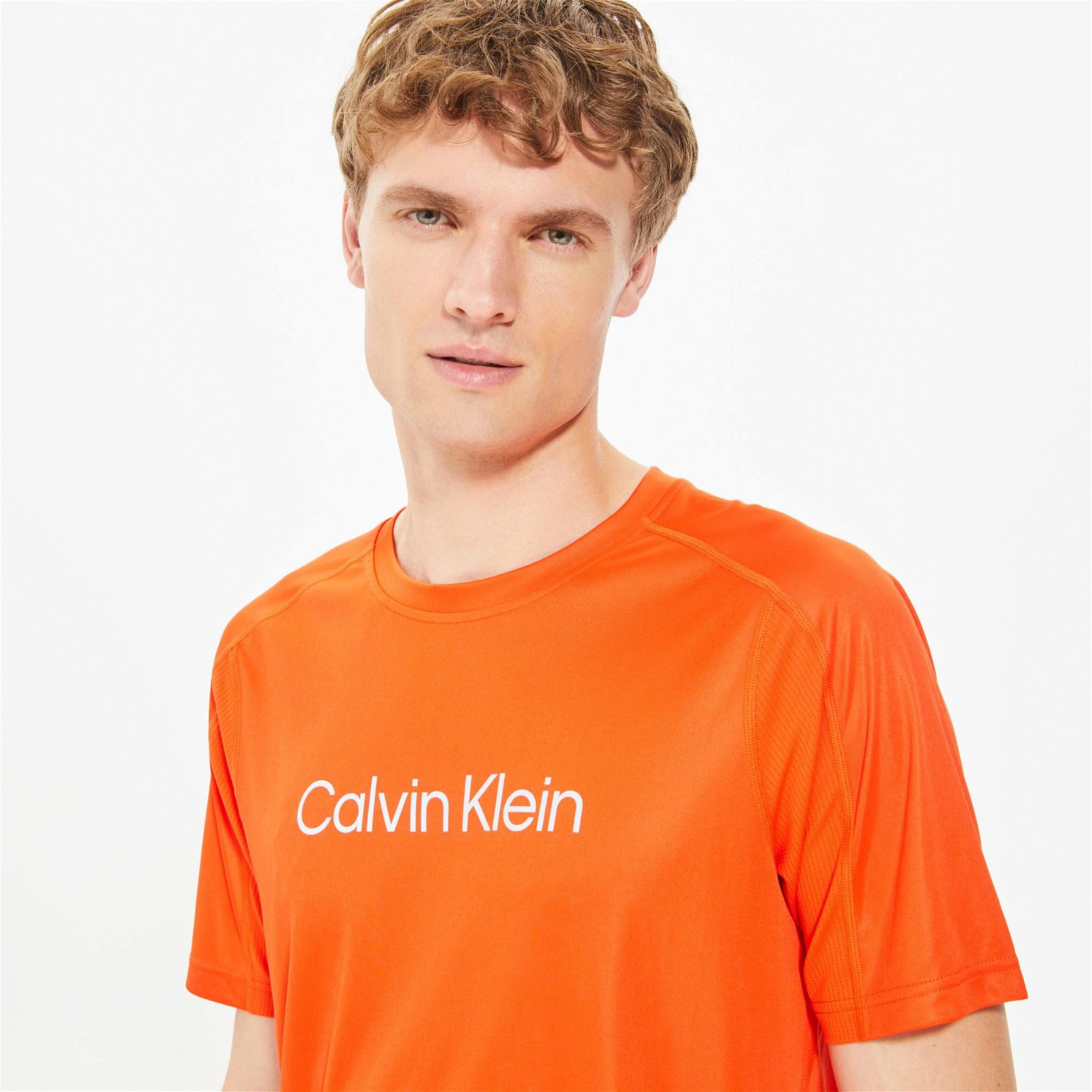 Calvin Klein Erkek Kırmızı Bisiklet Yaka T-Shirt