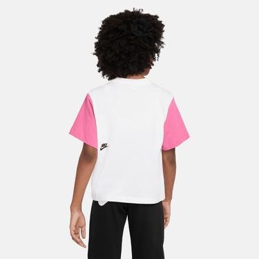  Nike Sportswear Essential Boxy Dance Çocuk Beyaz T-Shirt