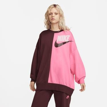  Nike Sportswear Ft Fleece Oversize Crew Dance Kadın Kırmızı Sweatshirt