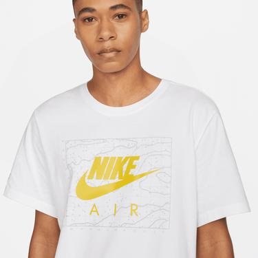  Nike Sportswear Air Hbr 2 Erkek Beyaz/Sarı T-Shirt