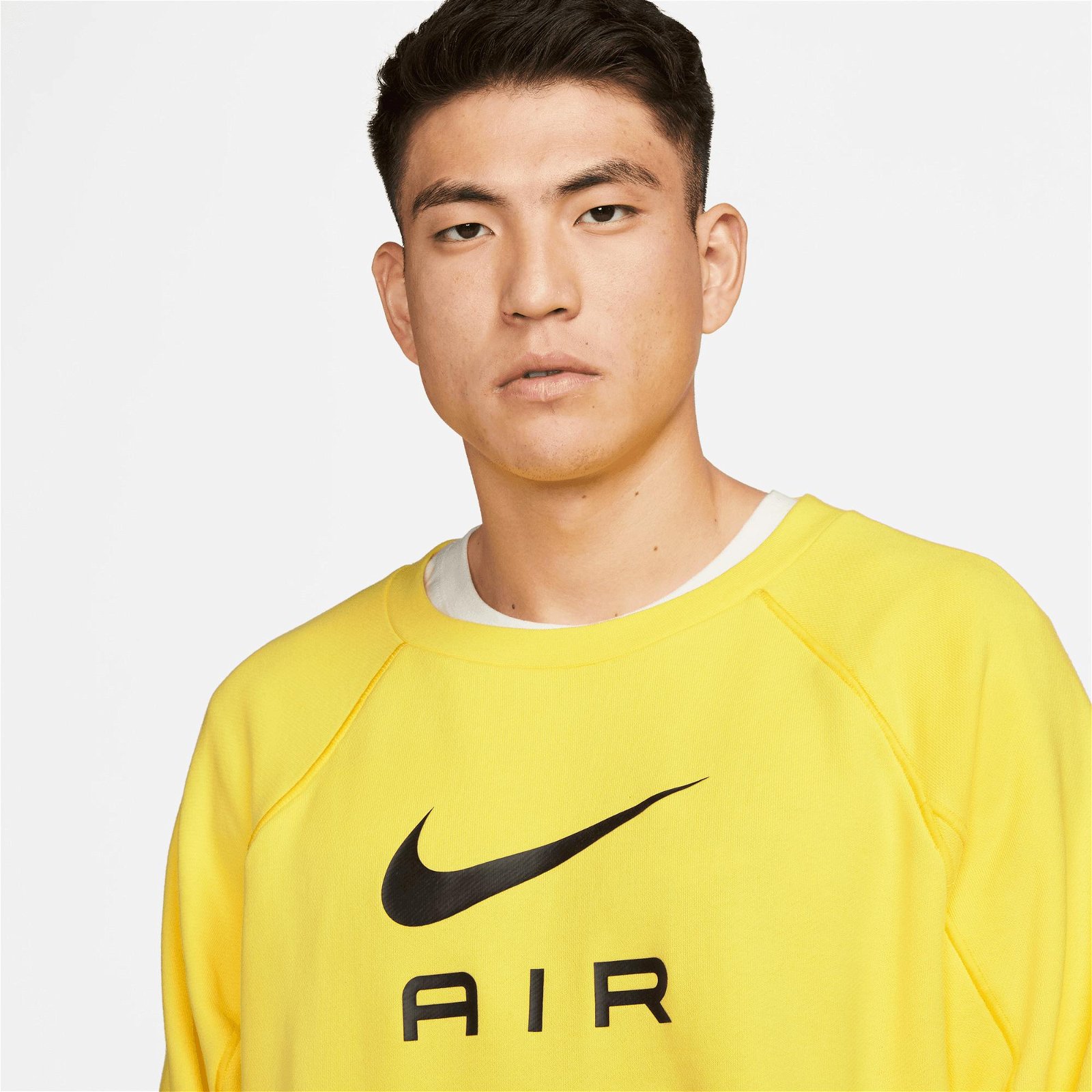 Nike Sportswear Air Ft Crew Erkek Sarı Sweatshirt