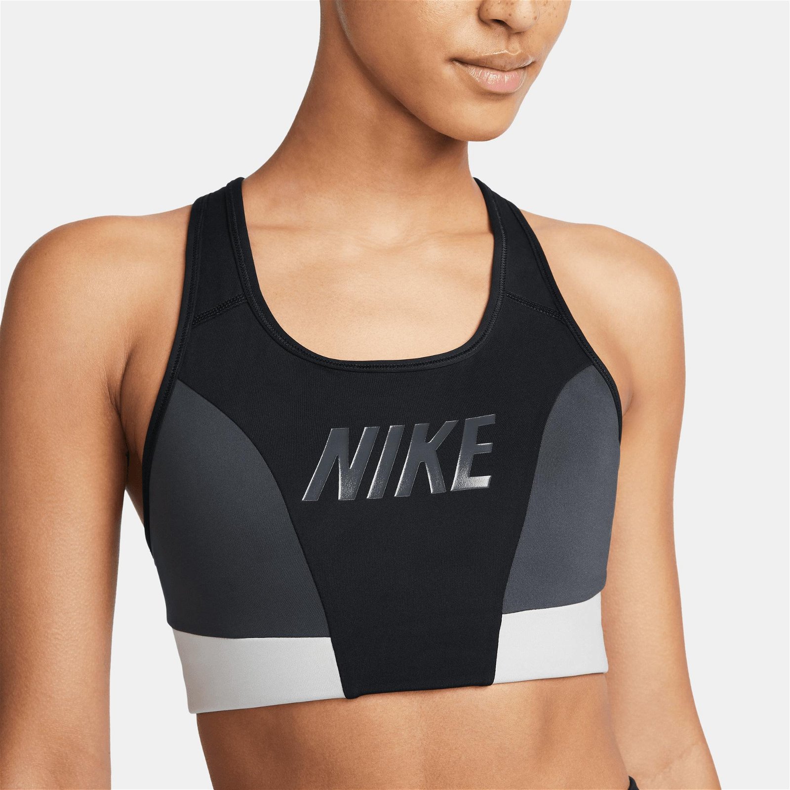 Nike Dri-FIT Swoosh Logo Cb Kadın Siyah Bra