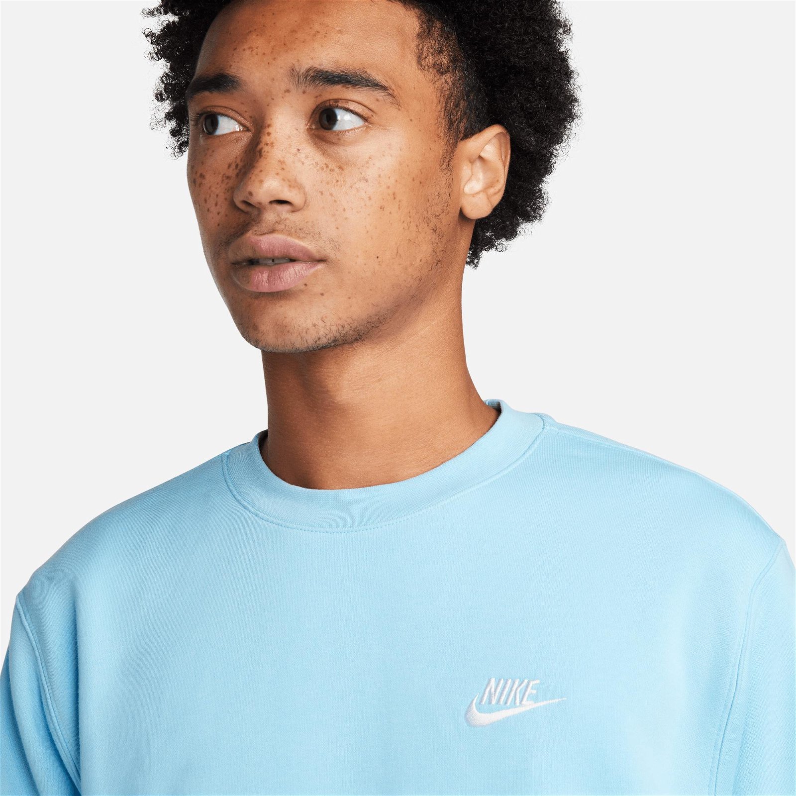 Nike Sportswear Club Crew Erkek Mavi Uzun Kollu T-Shirt