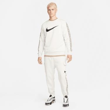  Nike Sportswear Repeat Fleece Crew Erkek Bej Uzun Kollu Sweatshirt