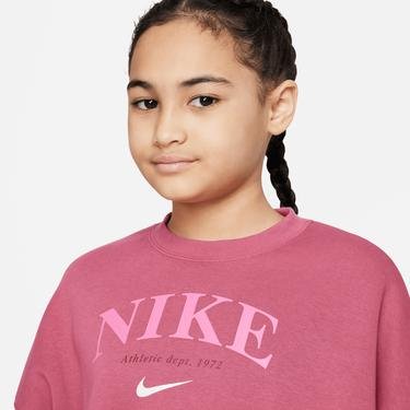  Nike Sportswear Trend Fleece Crew Çocuk Pembe Sweatshirt