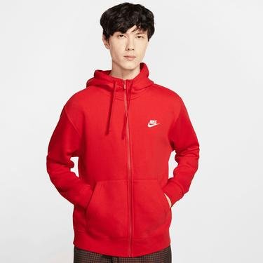  Nike Sportswear Club Erkek Kırmızı Kapüşonlu Sweatshirt