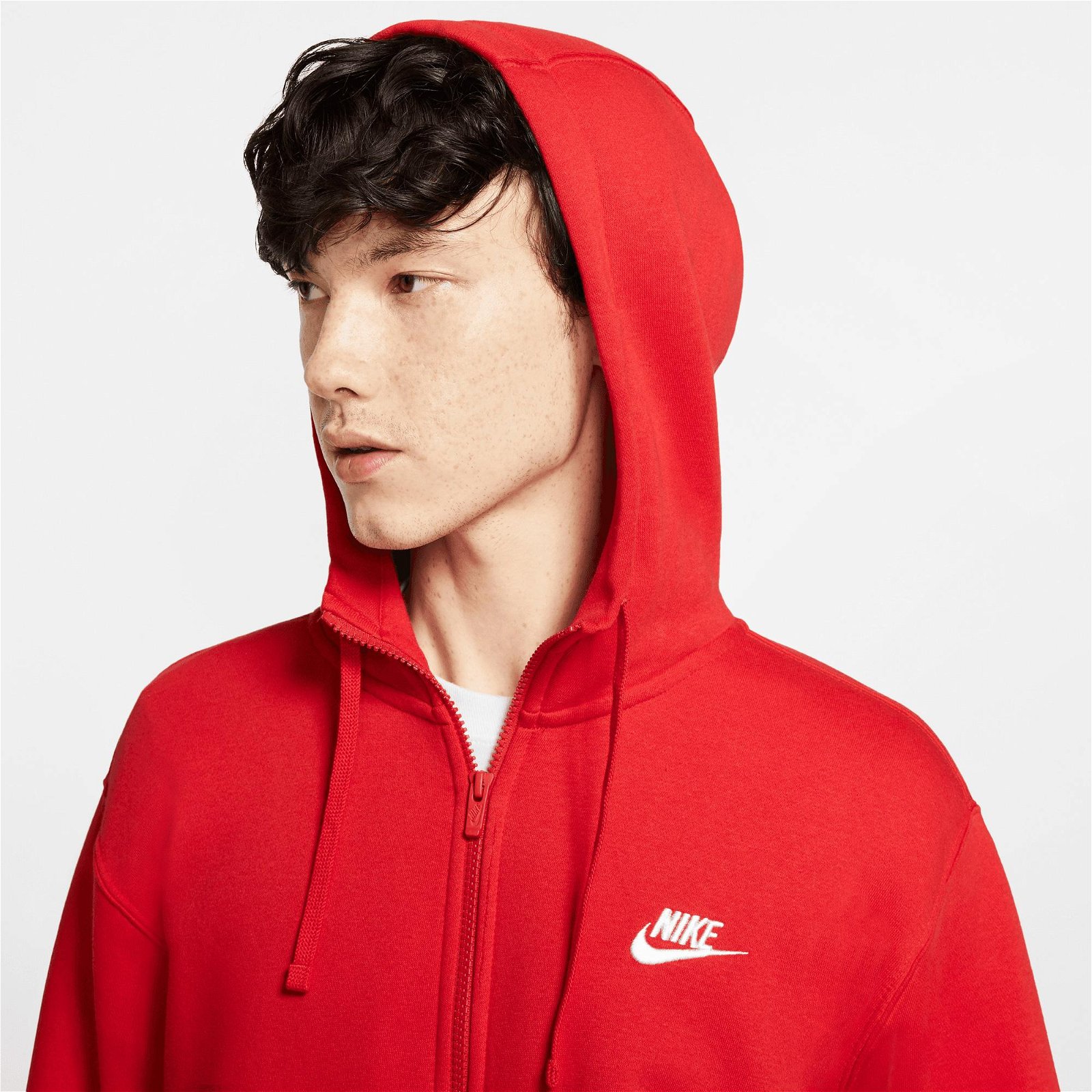 Nike Sportswear Club Erkek Kırmızı Kapüşonlu Sweatshirt