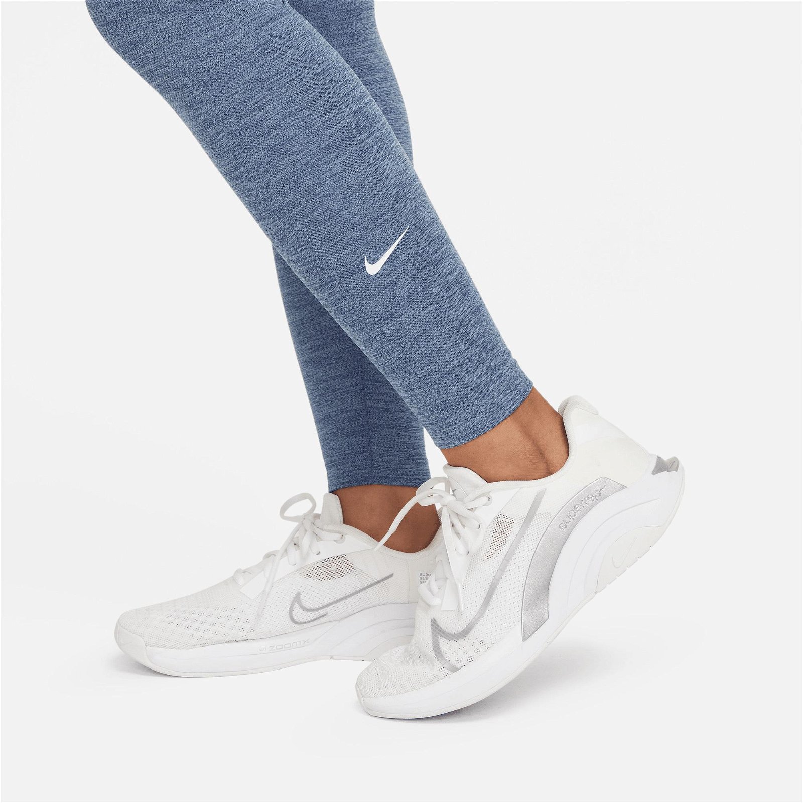 Nike One Dri-FIT Mid Rise Kadın Lacivert Tayt